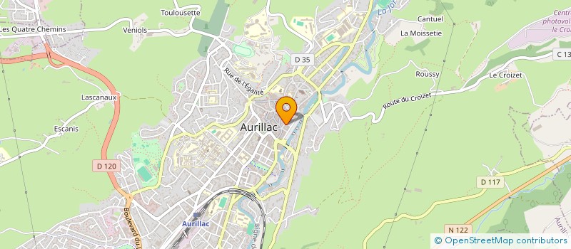 localisation de l'entreprise ASS PERSONNEL AFFAIRES SANITAIRES SOCIAL à AURILLAC