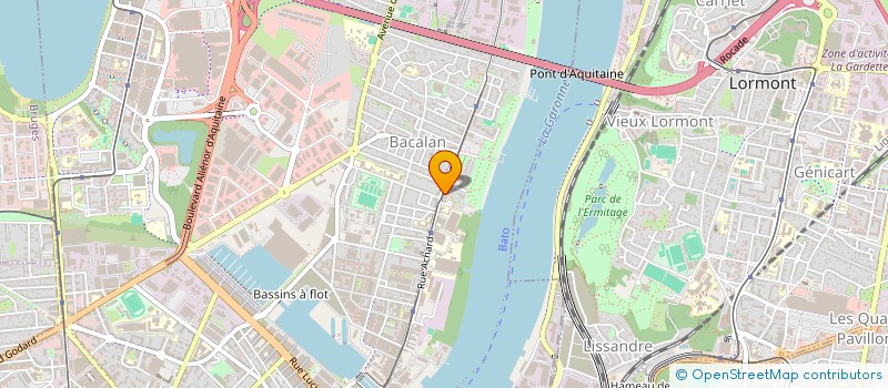 localisation de l'entreprise ASS  PETANQUE BACALANAISE  BORDEAUX