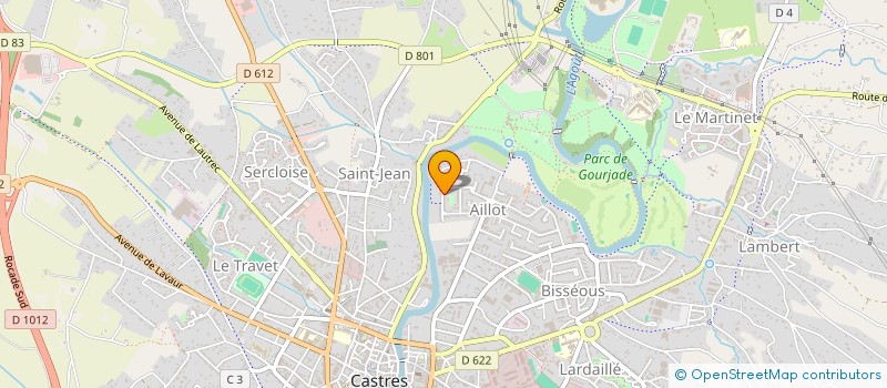 localisation de l'entreprise ASS PETANQUE CLUB DE LA BOURIATTE  CASTRES