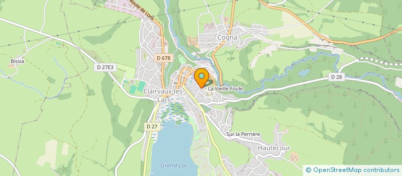localisation de l'entreprise ASS PETITE ENFANCE CLAIRVAUX LACS à CLAIRVAUX-LES-LACS