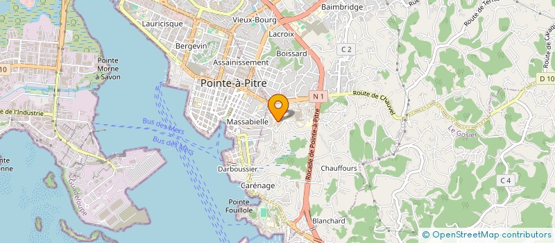 localisation de l'entreprise ASS PHARMACIENS HOSPITALIERS GUADELOUPE à LES ABYMES