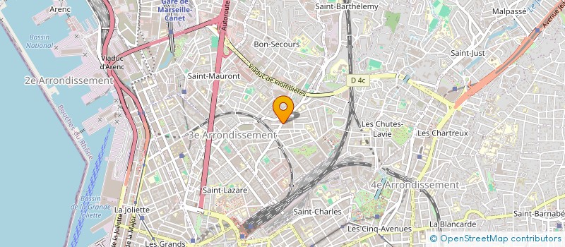 localisation de l'entreprise ASS PLEXUS KIOSQUE PK 182 à MARSEILLE