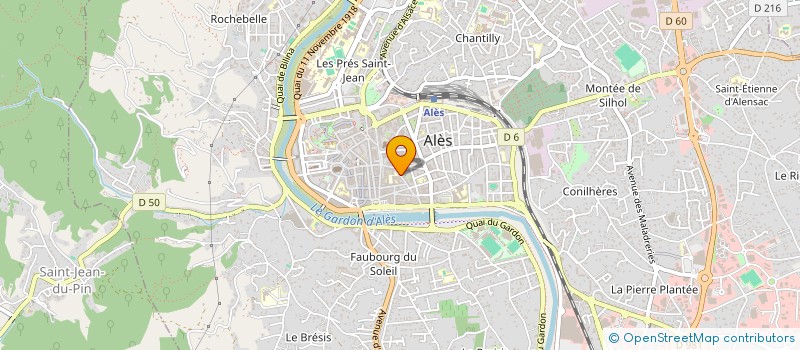 localisation de l'entreprise ASS POINT 6 EXPRESSION CREATION  ALES