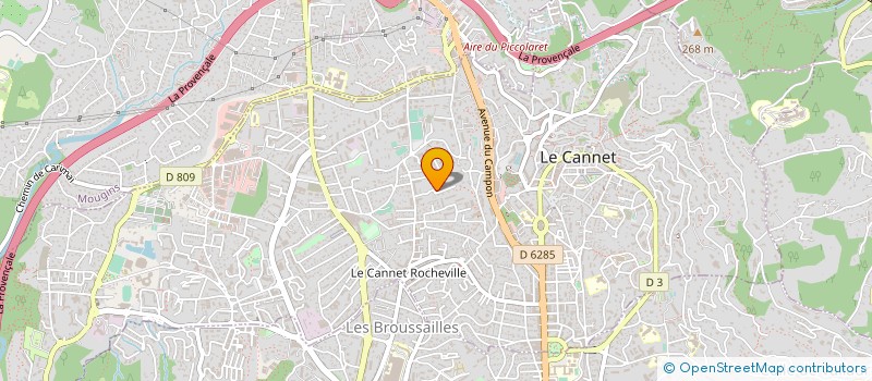 localisation de l'entreprise ASS POLE SUD MUSIK à LE CANNET