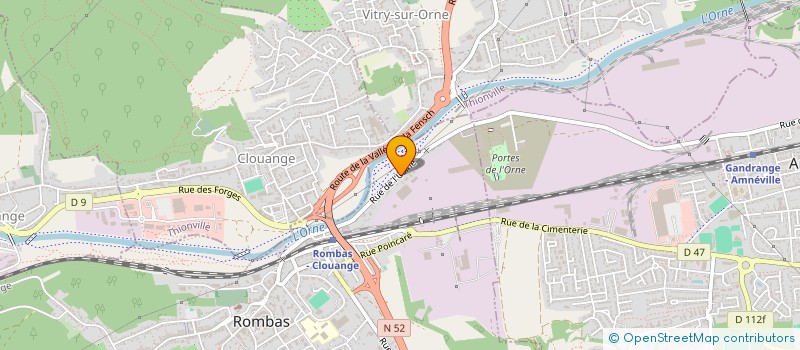 localisation de l'entreprise ASS  PORTE DE L ESPAGNE à ROMBAS