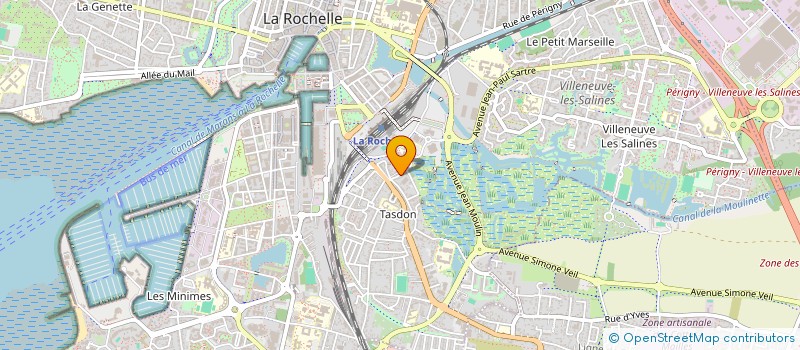 localisation de l'entreprise ASS POUR ADULTES ET JEUNES HANDICAPES à LA ROCHELLE