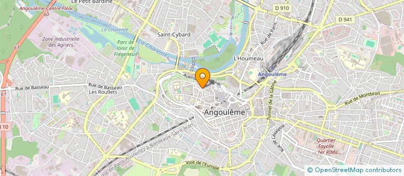 localisation de l'entreprise ASS POUR DES TOITS ET TRAVAIL ACCOMPAGNES POUR PERSONNES EN SITUATION DE SOUFFRANCE PSYCHIQUE INVALIDANTE à ANGOULEME