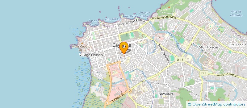 localisation de l'entreprise ASS POUR DEVEL SOC URB DE CAYENNE  CAYENNE