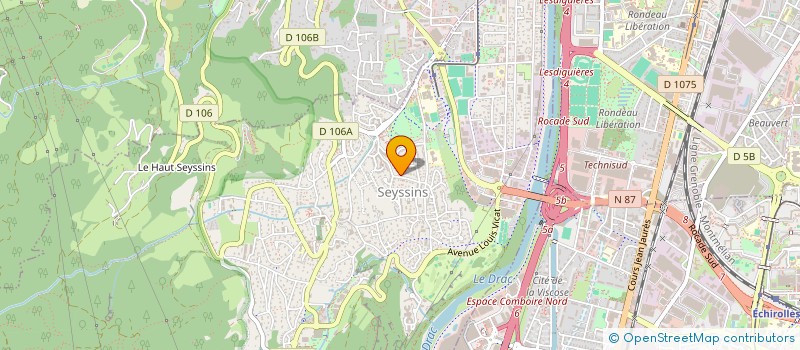 localisation de l'entreprise ASS POUR DEVELOPP OBSERVATION SOCIALE à SEYSSINS