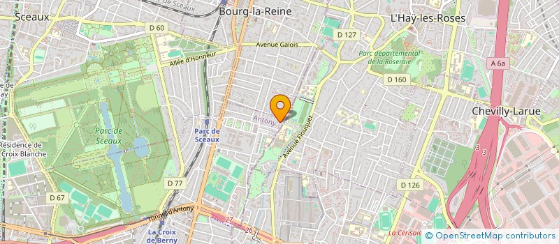 localisation de l'entreprise ASS POUR DEVELOPPEMENT DU RUGBY PARISIEN à ANTONY