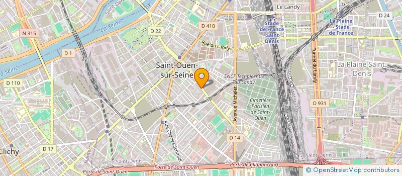 localisation de l'entreprise ASS POUR EMPLOI ET LA SOLIDARITE à SAINT-OUEN-SUR-SEINE