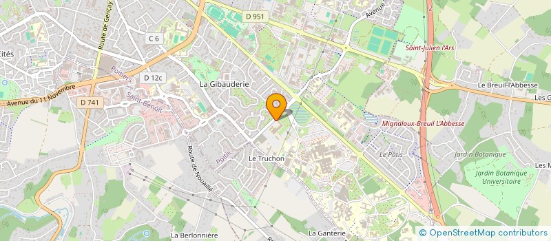 localisation de l'entreprise ASS POUR ETUDE RECHERCHE FORMATION ORL à POITIERS