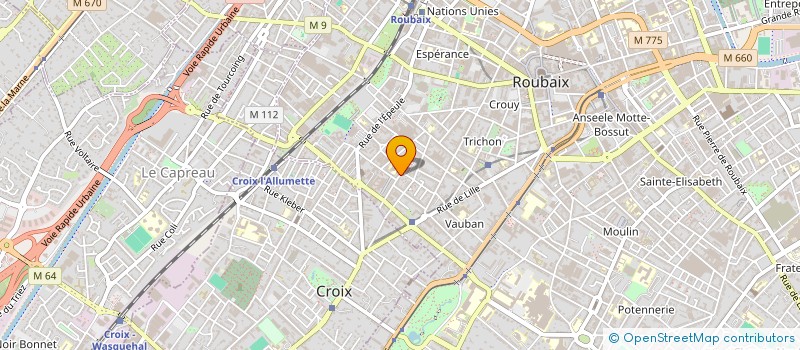 localisation de l'entreprise ASS POUR GESTION CENTRE SOCIAL QUARTIERS à ROUBAIX
