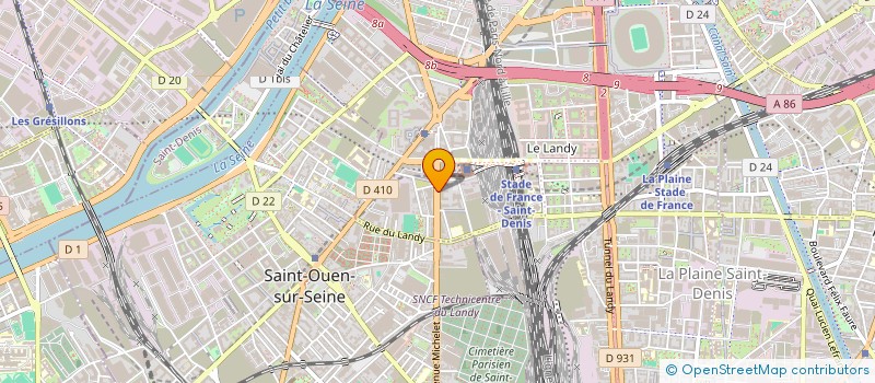 localisation de l'entreprise ASS POUR GESTION R.I.E ARC PLEYEL à SAINT-DENIS