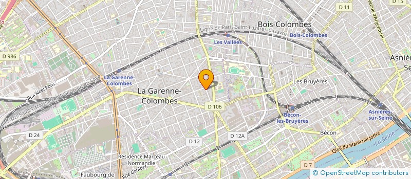 localisation de l'entreprise ASS POUR GYMNASTIQUE ARTS MARTIAUX 92 à LA GARENNE-COLOMBES