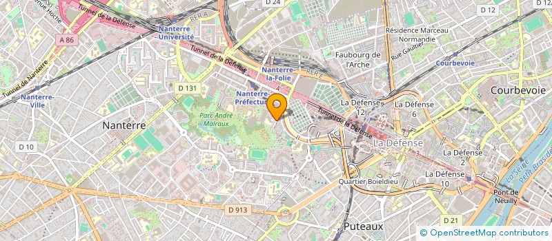 localisation de l'entreprise ASS POUR INSERTION ET LOGEMENT 92 à NANTERRE