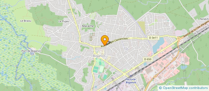 localisation de l'entreprise ASS POUR INSERTION FORMATION MEDIATION  BIGANOS