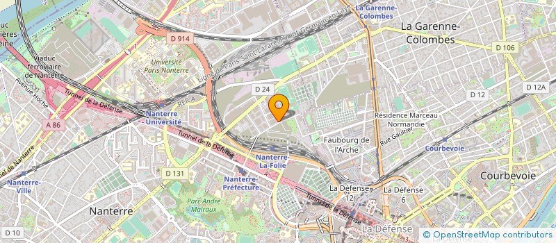 localisation de l'entreprise ASS POUR L'ACCUEIL DES VOYAGEURS  NANTERRE