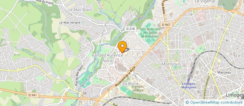 localisation de l'entreprise ASS POUR L'ACTION SOCIALE ET LE DEVELOPPEMENT à LIMOGES