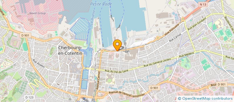 localisation de l'entreprise ASS POUR LA CREATION ET LE DEVELOPPEMENT DE L HISTORIAL DE LA FORTERESSE DU ROULE à CHERBOURG-EN-COTENTIN