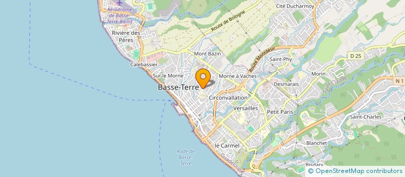 localisation de l'entreprise ASS. POUR LA DANSE à BASSE-TERRE