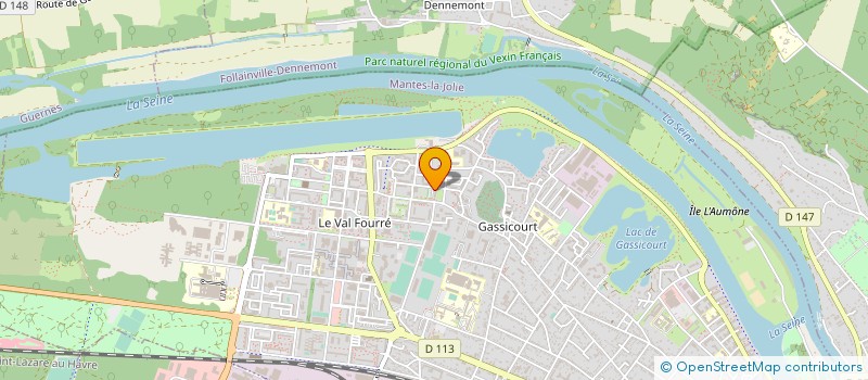 localisation de l'entreprise ASS. POUR LA FORM. PROF. & INSERT. SOCIA à MANTES-LA-JOLIE