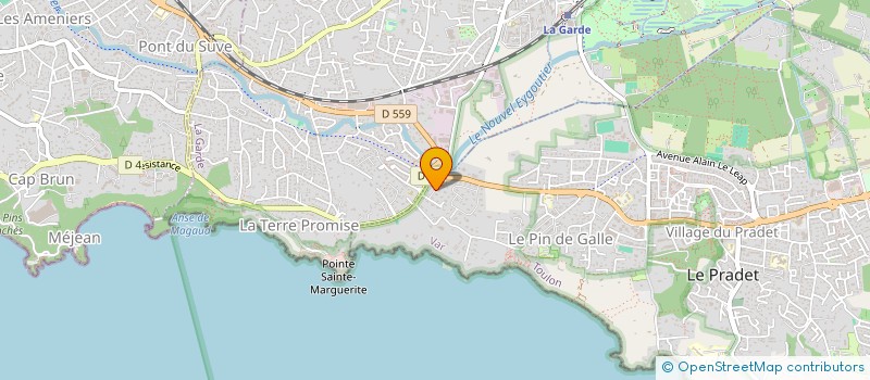 localisation de l'entreprise ASS POUR LA GESTION DU QUATUOR DA VINCI  LE PRADET