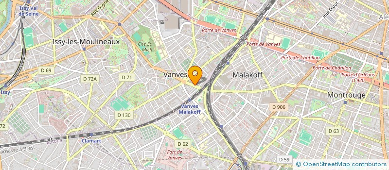 localisation de l'entreprise ASS POUR LA PRATIQUE ET LA FORMATION à VANVES