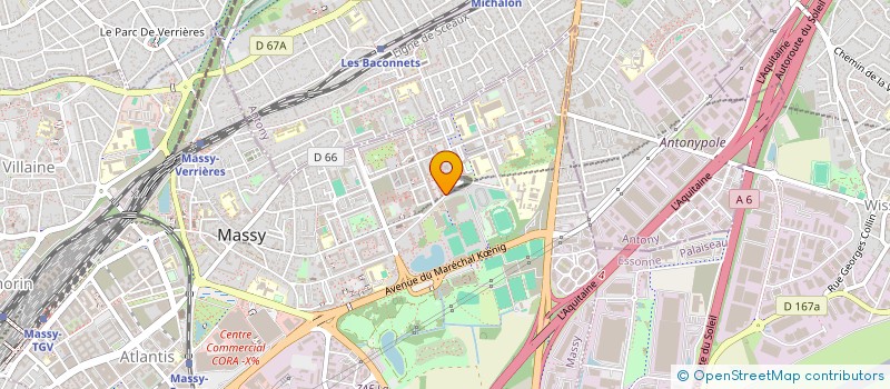 localisation de l'entreprise ASS POUR LA PREVENTION L'ACCUEIL LE SOUTIEN ET L'ORIENTATION à MASSY