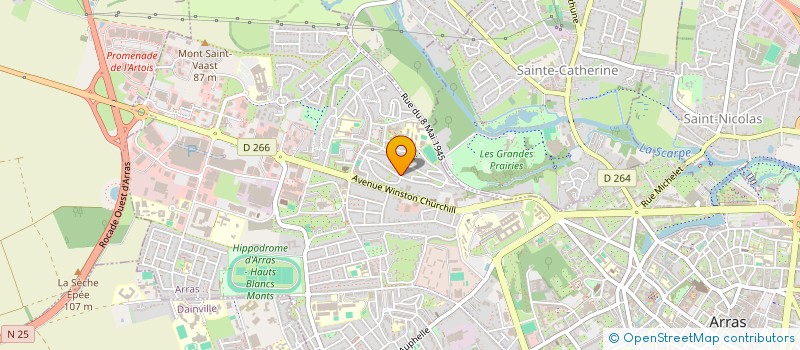 localisation de l'entreprise ASS POUR LA RECHERCHE ET LA PUBLICATION D'ETUDES  GENEALOGIQUES à ARRAS