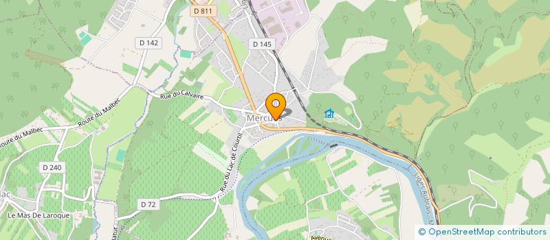 localisation de l'entreprise ASS POUR LA RESTAURATION ET L ANIMATION DE L EGLISE DE MERCUES  MERCUES