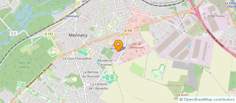localisation de l'entreprise ASS POUR LA SANTE AU TRAVAIL EN ESSONNE à MENNECY