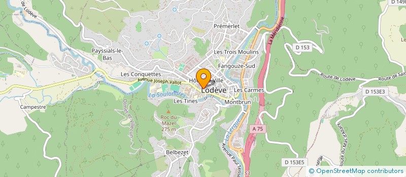 localisation de l'entreprise ASS POUR LA SAUVEGARDE DU PATRIMOINE RELIGIEUX DE SAINT FULCRAN EN LODEVOIS à LODEVE