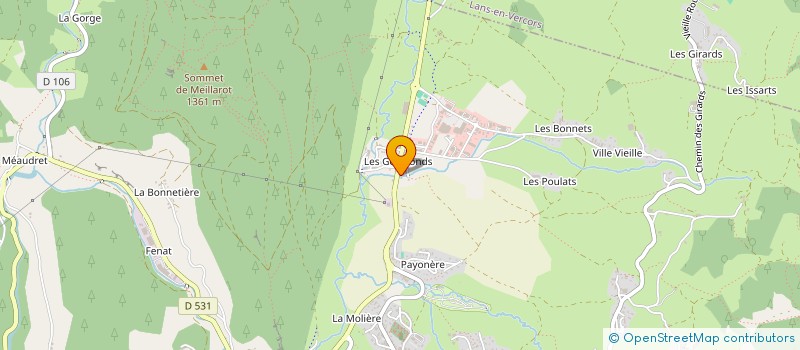 localisation de l'entreprise ASS  POUR LE CADRE DE VIE BOURG GEYMONDS  VILLARD-DE-LANS