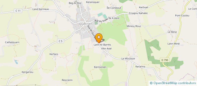 localisation de l'entreprise ASS POUR LE DEVELOP ET AMENAG DES ROCHES à QUERRIEN