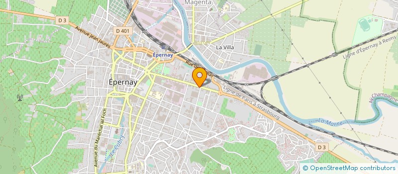 localisation de l'entreprise ASS POUR LE DEVELOPPEMENT DE L ESPACE METROPOLITAIN G10  EPERNAY