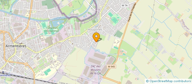 localisation de l'entreprise ASS POUR LE DEVELOPPEMENT DU RUGBY  HOUPLINES