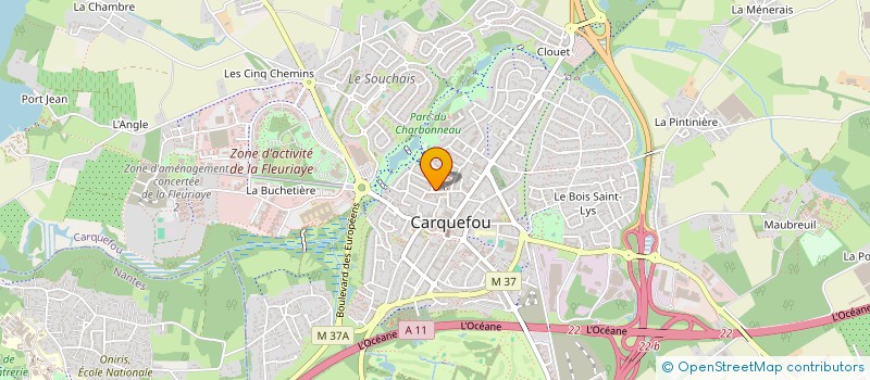 localisation de l'entreprise ASS POUR LE DON DE SANG BENEVOLE DE CARQUEFOU ET THOUARE SUR LOIRE  CARQUEFOU