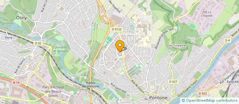 localisation de l'entreprise ASS POUR LE LOGEMENT DES JEUNES EN VAL D' OISE  TAVERNY