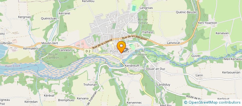 localisation de l'entreprise ASS POUR LE MAINTIEN A DOMICILE  PONT-CROIX