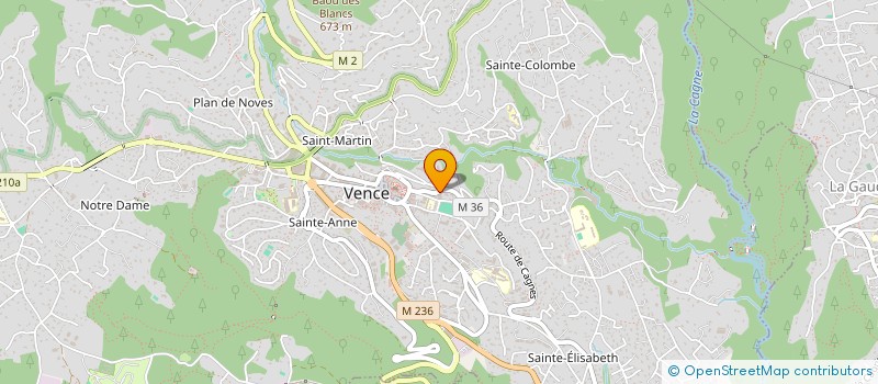 localisation de l'entreprise ASS POUR LE MIEUX ETRE PAR L ECOUTE ET LES LOISIRS à VENCE