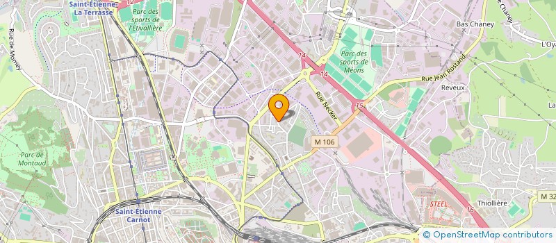 localisation de l'entreprise ASS POUR LE RAYONNEMENT DE L'ESPLANADE à SAINT-ETIENNE