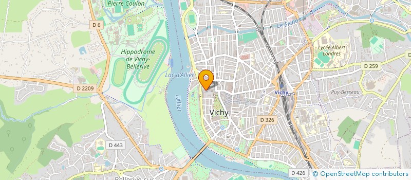 localisation de l'entreprise ASS POUR LE RAYONNEMENT DE LE DANSE à VICHY