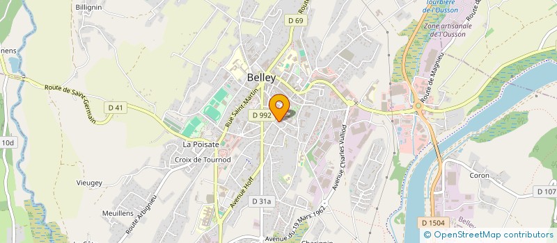 localisation de l'entreprise ASS POUR LE RENOUVEAU DES ORGUES BELLEY à BELLEY