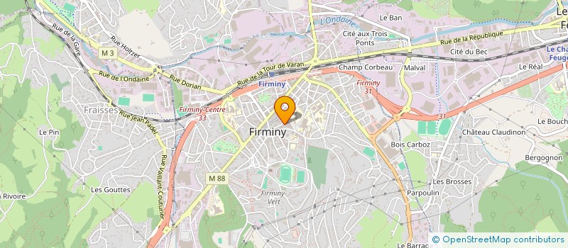 localisation de l'entreprise ASS POUR LE SERVICE PASTORAL DE ONDAINE  FIRMINY