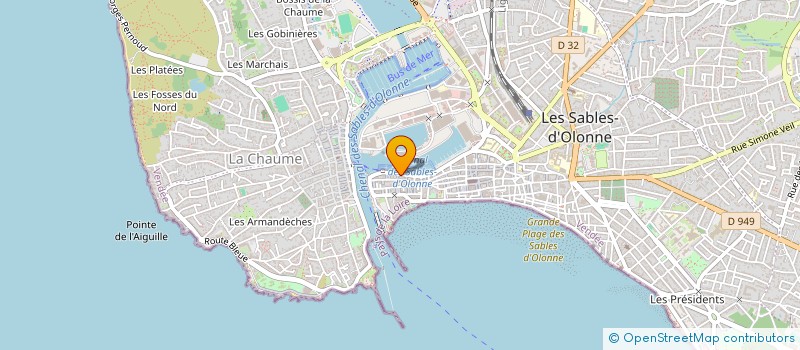 localisation de l'entreprise ASS POUR LE SPECTACLE VIVANT  LES SABLES D'OLONNE