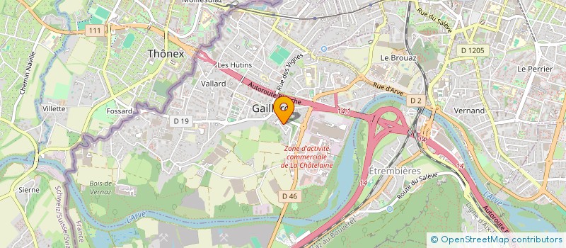 localisation de l'entreprise ASS POUR LE THEATRE FRANCO SUISSE à GAILLARD