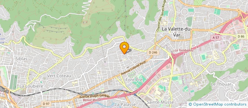 localisation de l'entreprise ASS POUR LE TRANSPORT DES HANDICAPES  TOULON