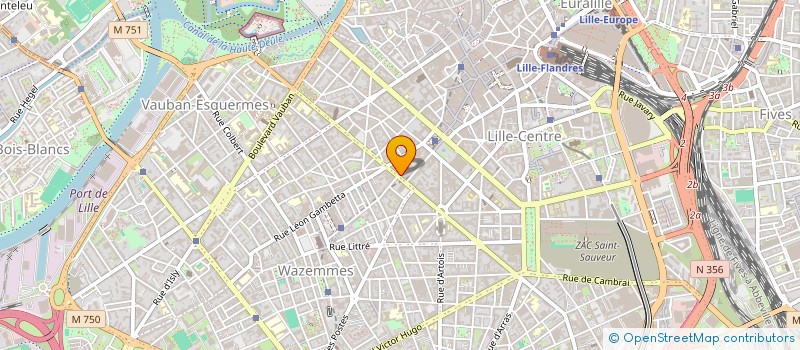 localisation de l'entreprise ASS POUR LES LOISIRS L'ACCUEIL JEUNES à LILLE