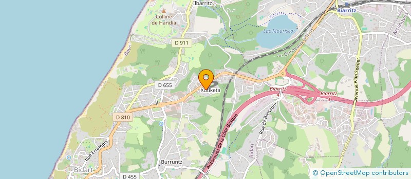 localisation de l'entreprise ASS POUR LES SERVICES AUX PERSONNES à BIDART